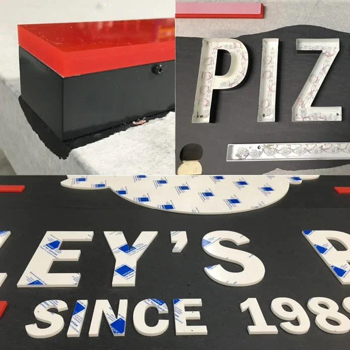 LED Leuchtbuchstaben für Pizza Lieferdienst LED Leuchtbuchstaben für Pizza Lieferdienst